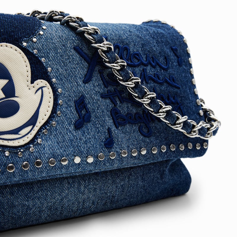 新品タグなし　デシグアル　ディズニー　デニムミッキー　 ミドルクロスボディバッグ Desigual｜ミッキーマウス デニム ミドルクロスボディバッグ