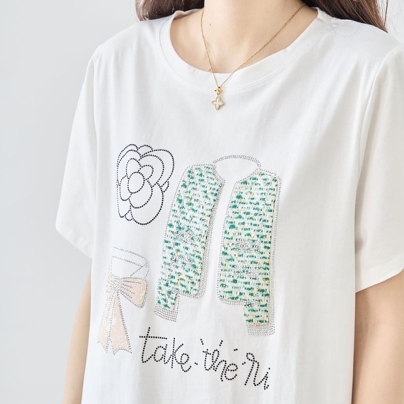 ラインストーンデコTシャツ(N12-1159 | prologueikebukuro's STORE