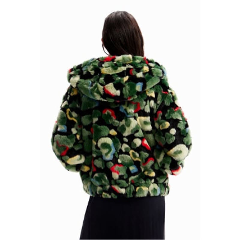 Desigual カモフラージュ柄 パーカー XL デシグアル Desigual エコファー カモジャケット 23WWEW51 | prologu