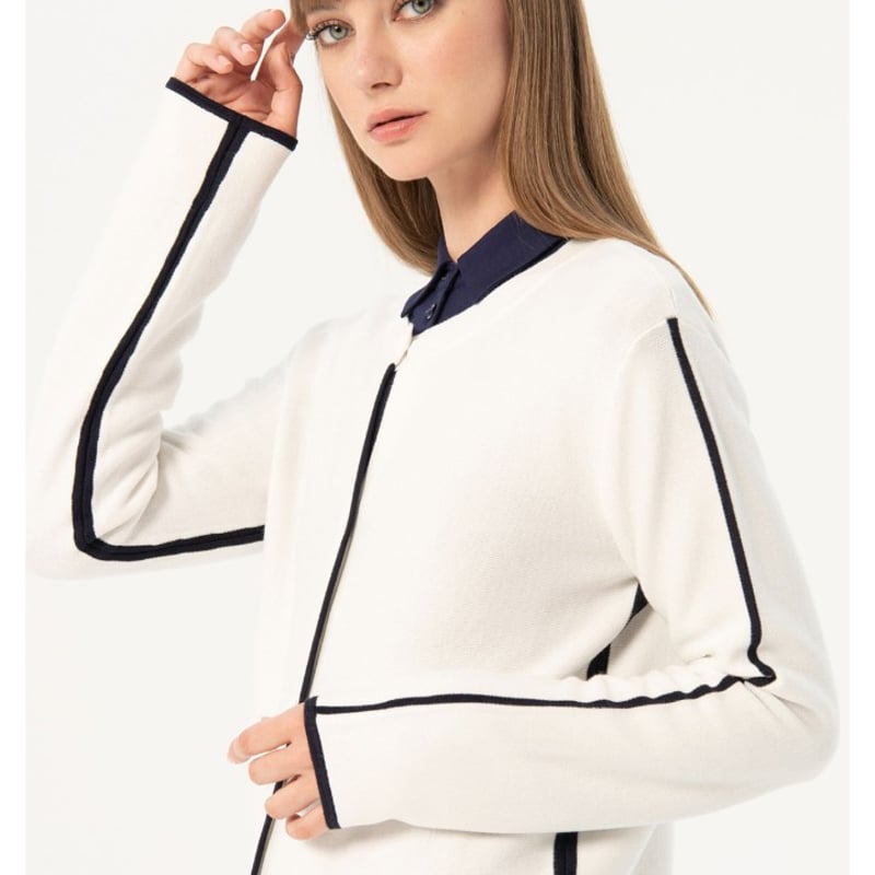 Surukana バイカラーカーディガン115-18401 | prologueikebuku