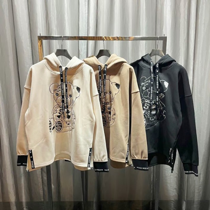 2023AW【COOLA クーラ】ベアーEmbダブルニットルーズフーディー CQ-43089【...
