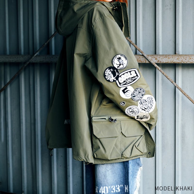 COOLAパッチルーズミリタリージャケット (KHAKI) CQ-46001 | prolog