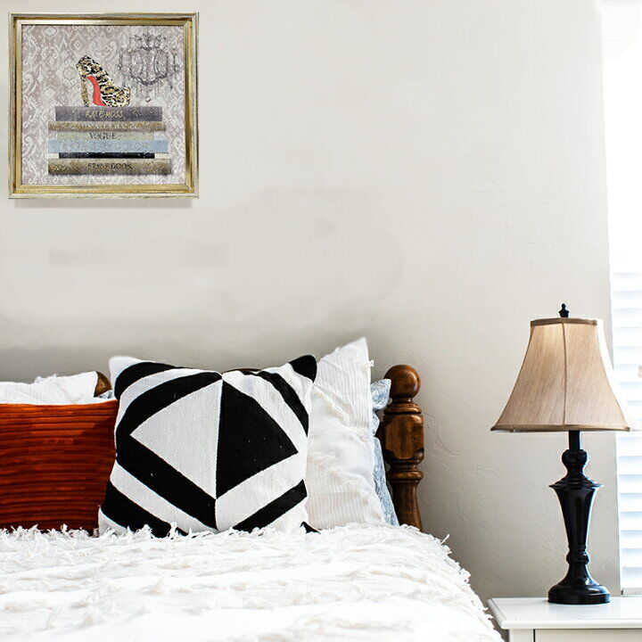 クリスタルアート ファッションII アートパネル 41x41cm ハイヒール 豹