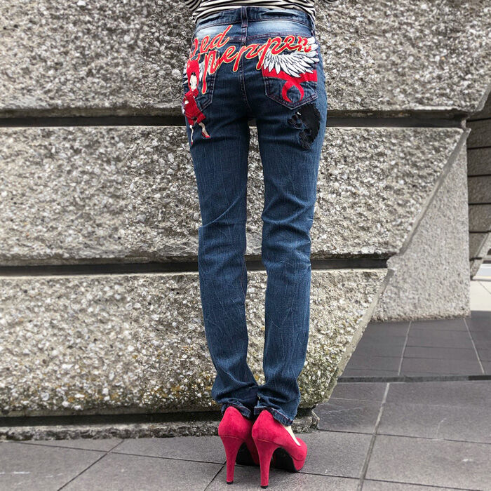 RED PEPPER Betty Boopコラボ スキニーデニムパンツ 26 fit=scale-down,w=1200