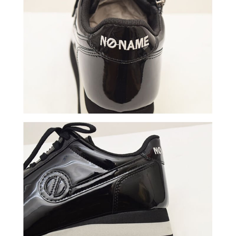 no name】 エナメル素材内側ジップ スポーティスニーカー『SPEED