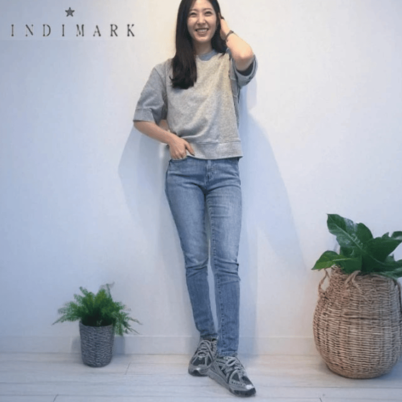 ONLINE SHOP限定【INDIMARK インディマーク】 ニュースキニー デニム