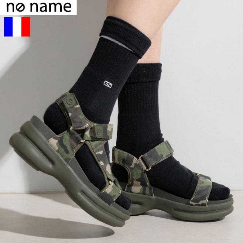 online shop限定【no name ノーネーム】軽量 厚底カモフラ柄スポーツ