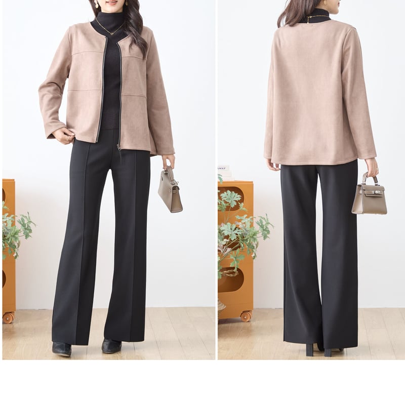 フェイクスエードノーカラージャケット（C02-205） | prologueikebukuro