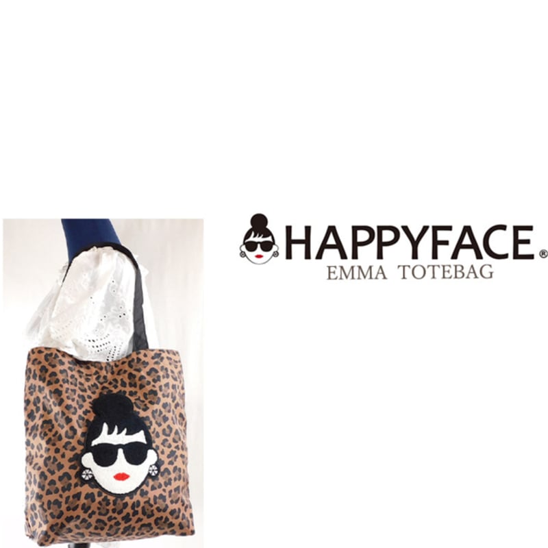 HAPPY FACE 相良刺繍顔トートバッグ hc88015 | prologueikebuk