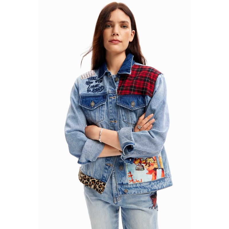デシグアル Desigual ミッキーマウス デニムトラッカー デシグアル Desigual ミッキーマウス デニムトラッカー