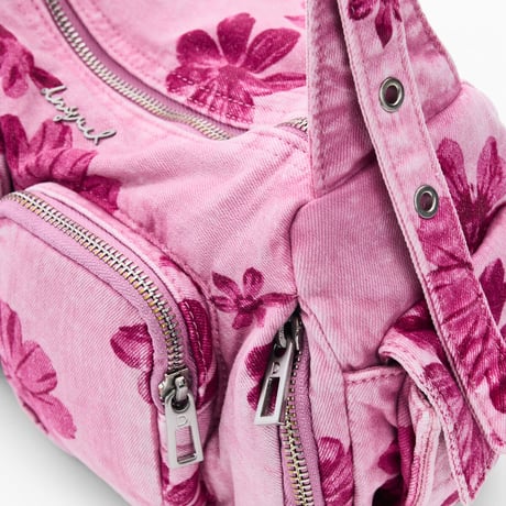Desigual 26SAXD30デニムのミディアムショルダーバッグ
