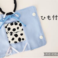 OLLY'S ダルメシアン柄ひも付きカテーテルカバーBLU