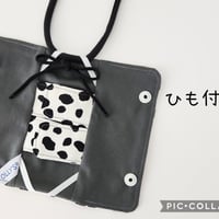 OLLY'S ひも付きカテーテル固定ケースダルメシアンBLK
