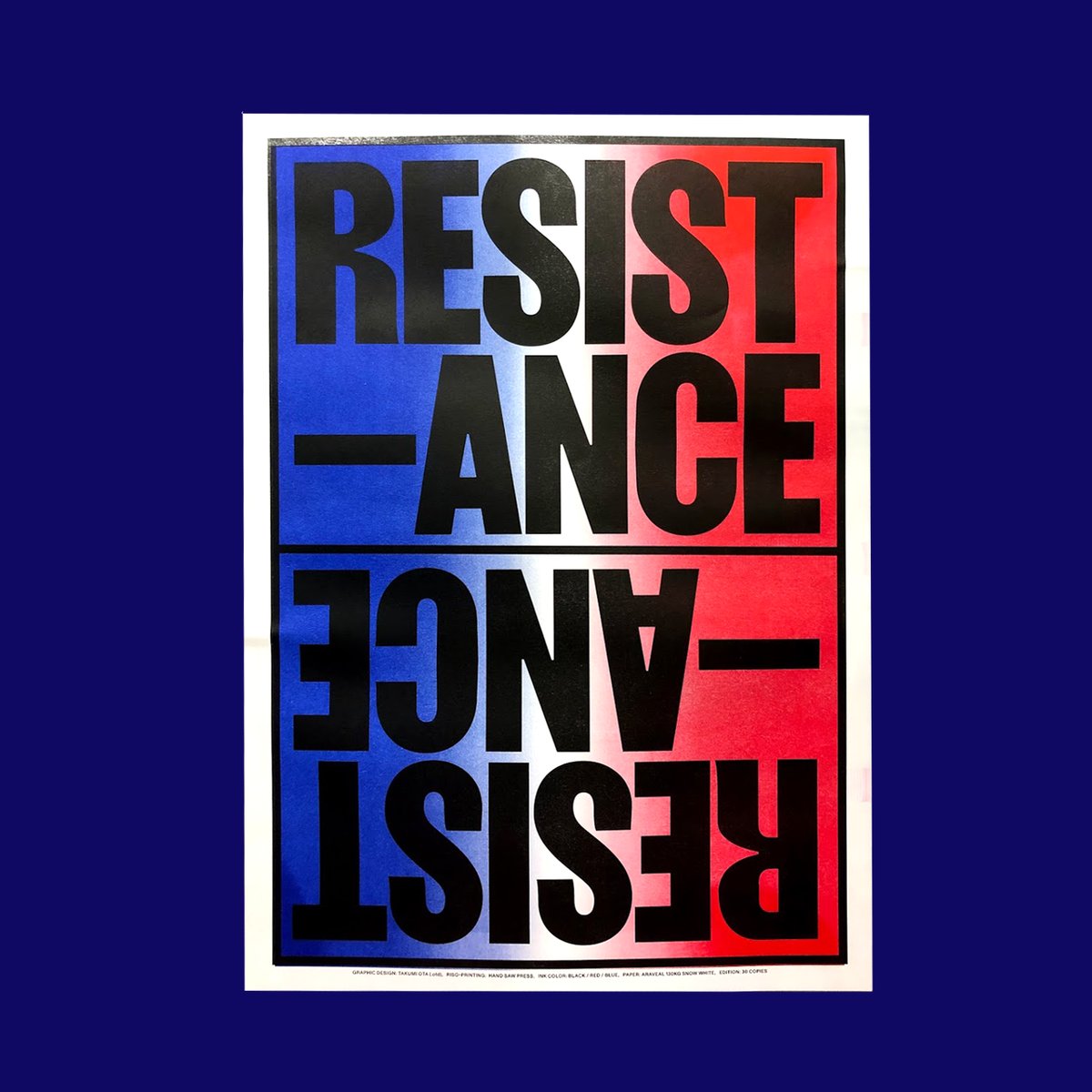 A2 RISO Poster by Takumi Ota / 大田拓未 | Hand Saw