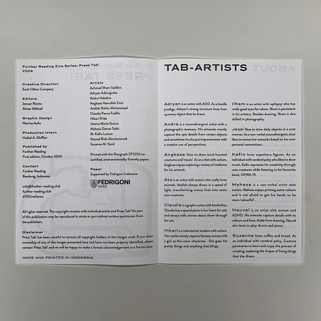 Further Reading Zine Series: PRESS TAB!