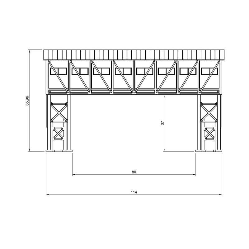 跨線橋 発売記念 数量限定カラー（鉄骨-朱 × 屋根色-5色） | 東京