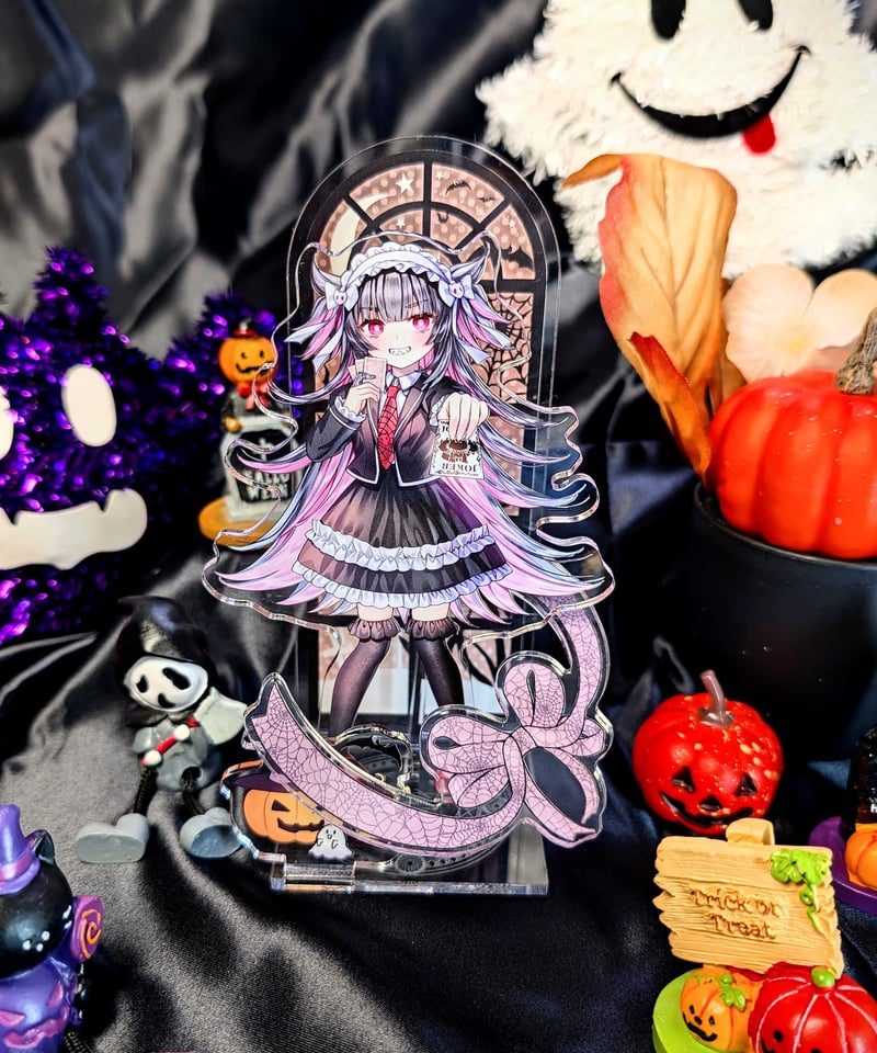 イケカフェ ハロウィン 2025 アクスタ おぐり 柚子村 るか 深層ハロウィン2025】深層キャンディー＆巾着＆立体アクスタ【絶望です