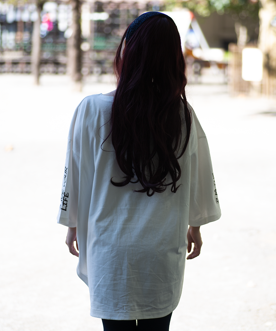 村神降臨Tシャツ ホワイト Sサイズ&タオル ゆる〜い踏切 Tシャツ / 踏切屋さん ( fumikiri_kids )の
