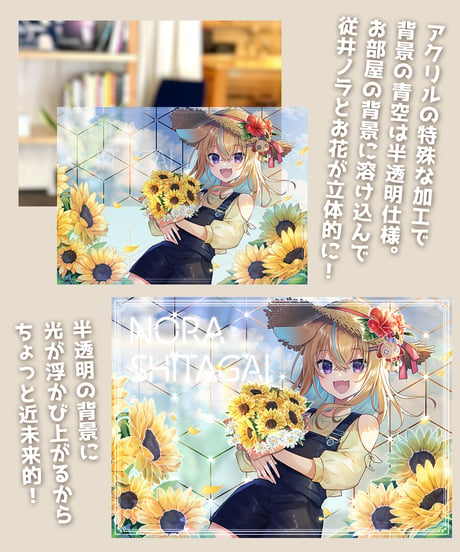 【ノラ1stグッズ】従井ノラアクリルレイヤーライトフレーム