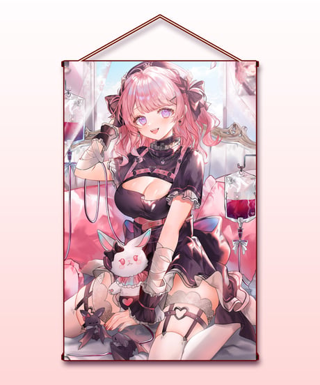 【甘神すうハフバ記念グッズ】UIIV◇先生描き下ろしイラストタペストリー