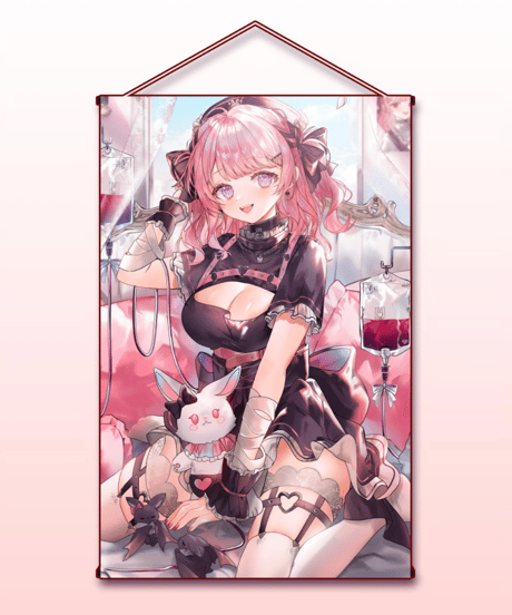 【深層組蔵出し2025】甘神すうハフバ記念グッズ UIIV◇先生描き下ろしイラストタペストリー