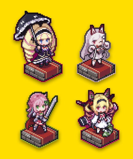 【ハロウィン21】深層4姉妹アクリルクリップ