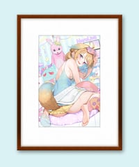 【かかげ先生】描き下ろしノラ君とおうちデート複製原画