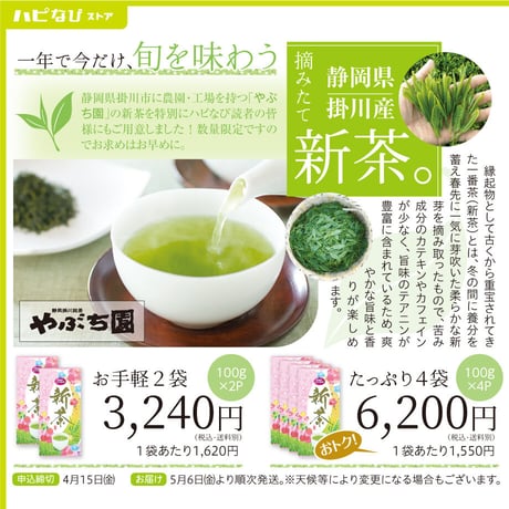 摘みたてをお届け！新茶2袋【静岡県産】