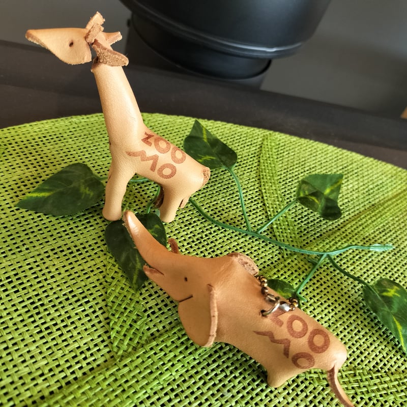 レザーアニマルセット(キリン＆ゾウ) | ZOOMO SHOP -Online-