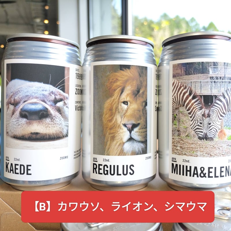 アニマルラベル缶3本セット(ウーロン茶) | ZOOMO SHOP -Online-