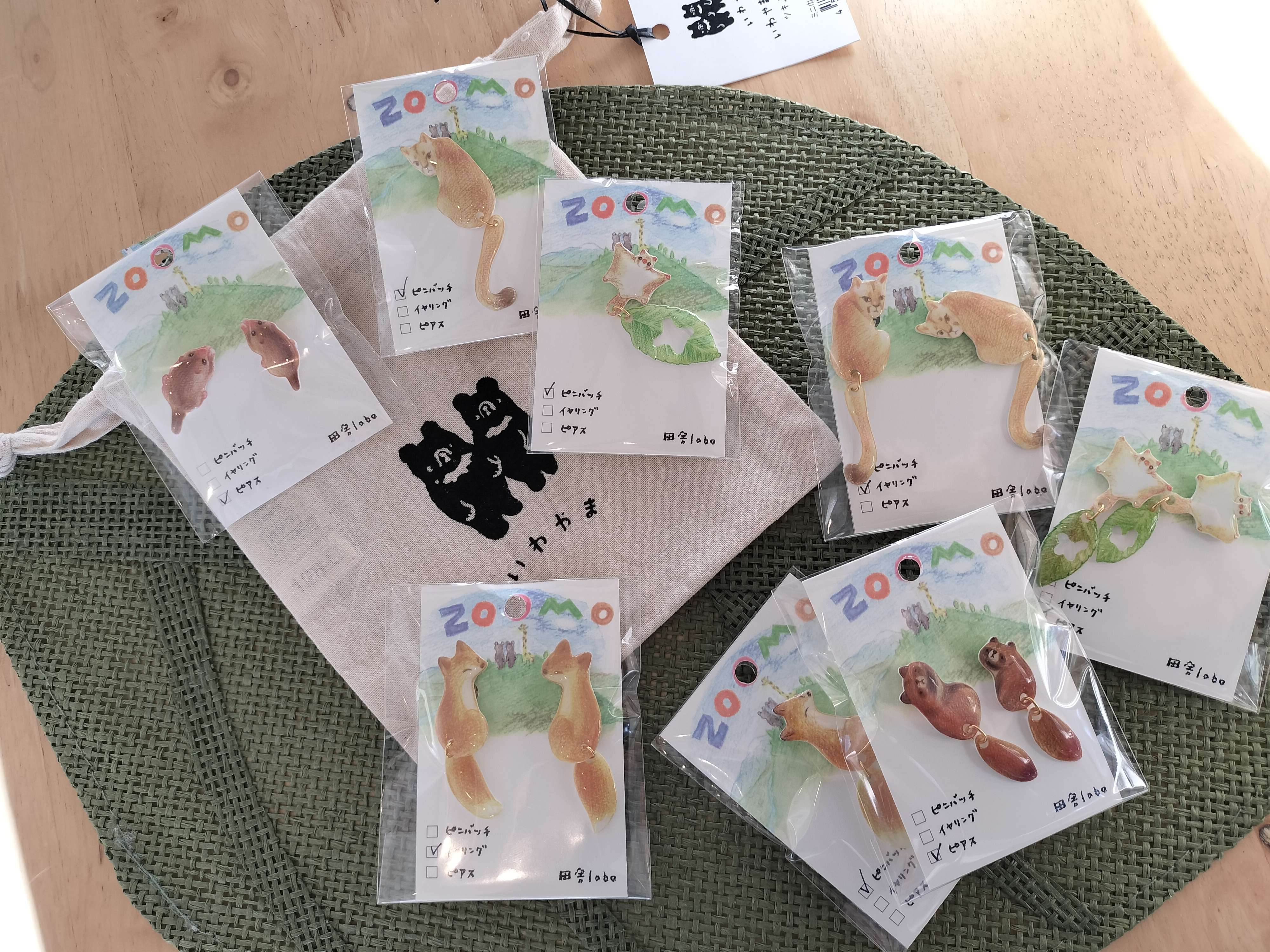 田舎labo×ZOOMOアニマルゆらゆらアクセサリーセット | ZOOMO SHOP -Onl