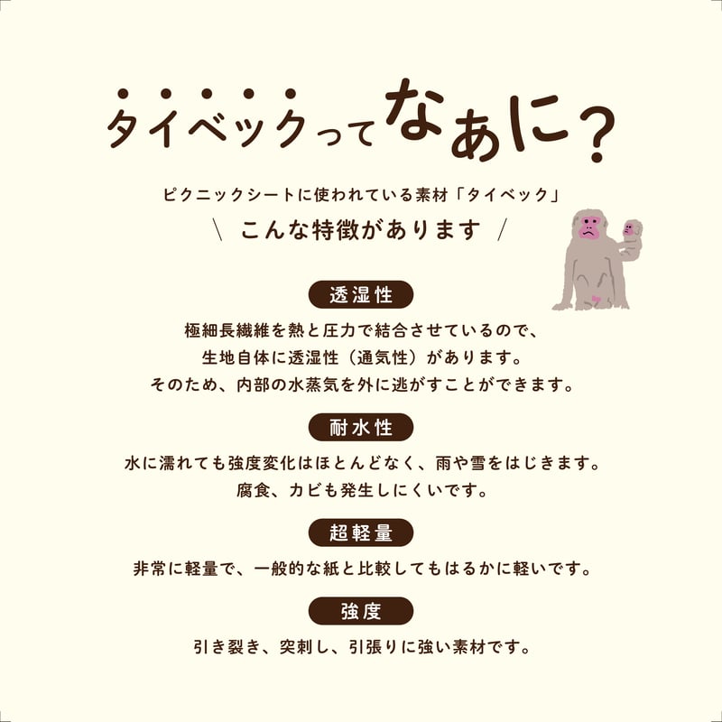 寄付付き】ZOOMOオリジナルピクニックシート《タイベック製》 | ZOOMO