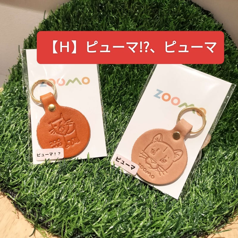 【timer★荷物整理中!の商品です】鳥と封筒のチャーム付き ZOOMOの画伯！？シリーズ】ピューマのレザーキーホルダーセット