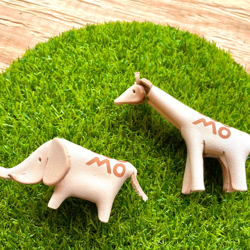 レザーアニマルセット(キリン＆ゾウ) | ZOOMO SHOP -Online-