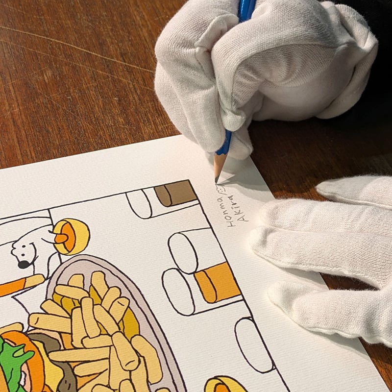 ボナペティ】額装済ジークレー作品「おこさまランチ」 | shop maruse