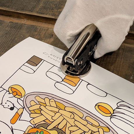 【ボナペティ】額装済ジークレー作品「ココアとミルクのようせい」
