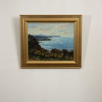 絵画　『米山海岸風景』　諸星 華道（もろぼし かどう）
