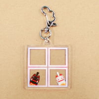 アクリルキーホルダー「くろしろひょっこり」