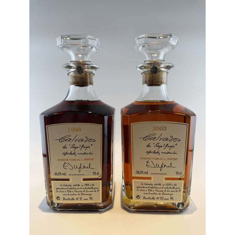 Calvados Dupont 1988 & 2003 for Panacee and Co