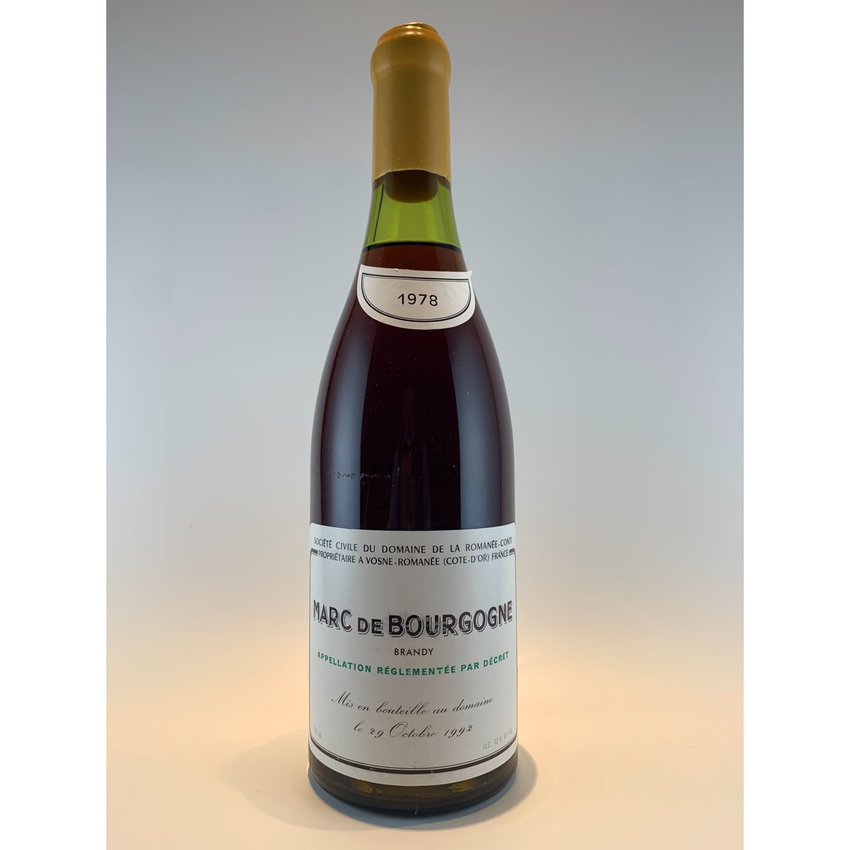 1978 Marc de Bourgogne Domaine de la Romanee C 1978 Marc de Bourgogne Domaine de la Romanee C