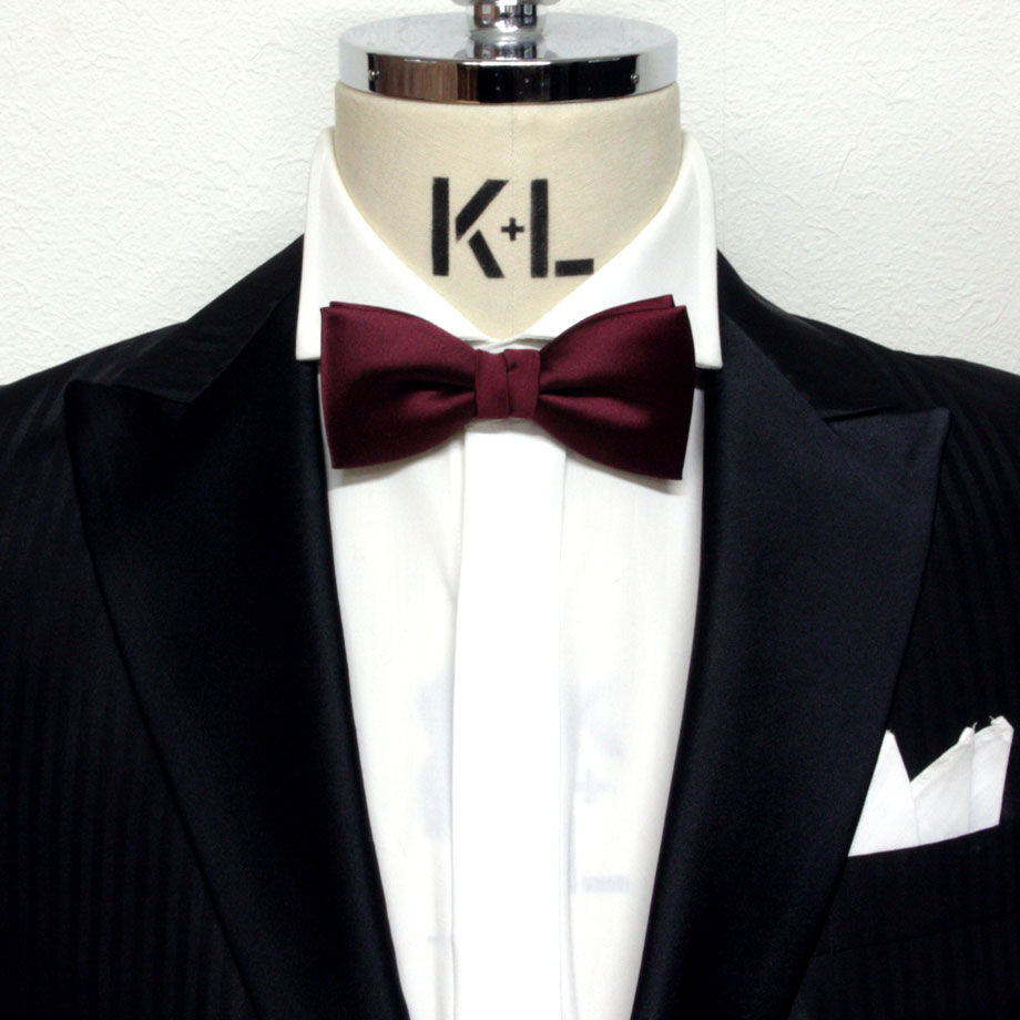 ボウタイ（蝶ネクタイ）ワンタッチ式 ワイン シルク RB-04WI