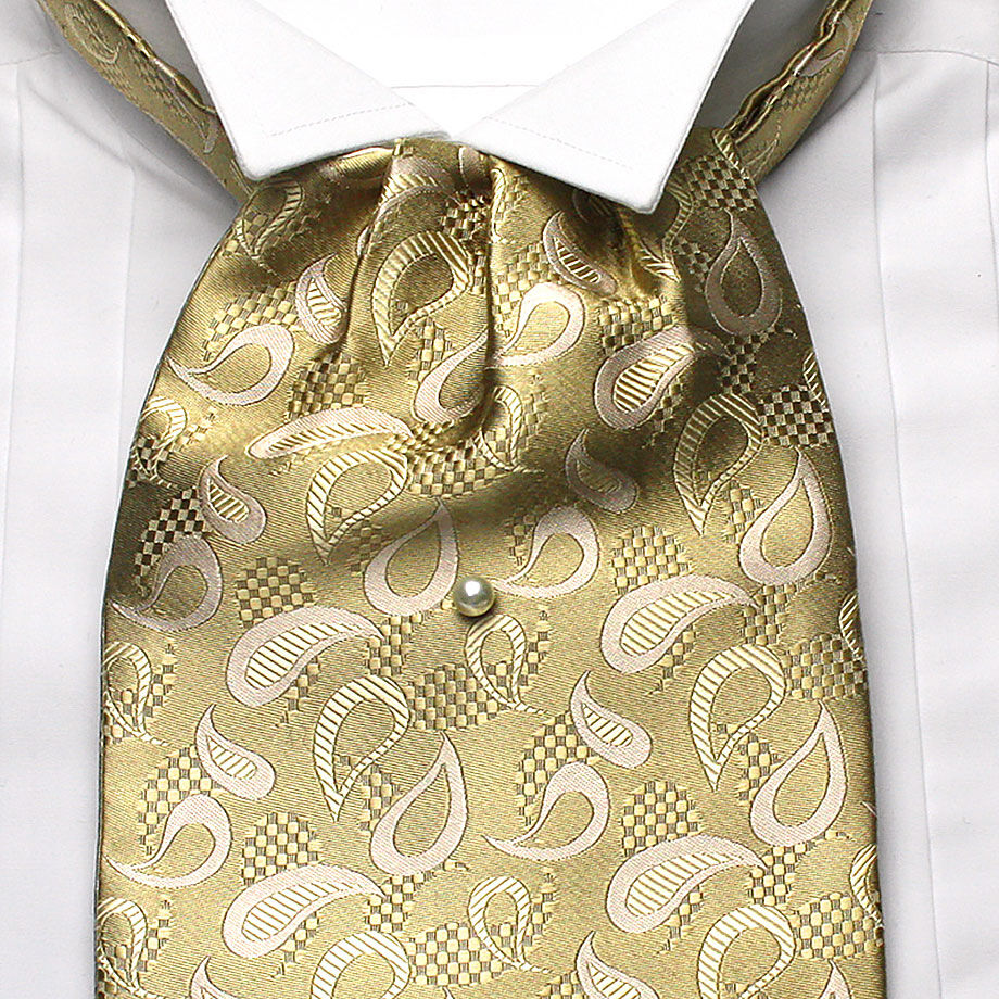 アスコットタイ＆チーフ セット ワンタッチ式 シルク RAS-301G