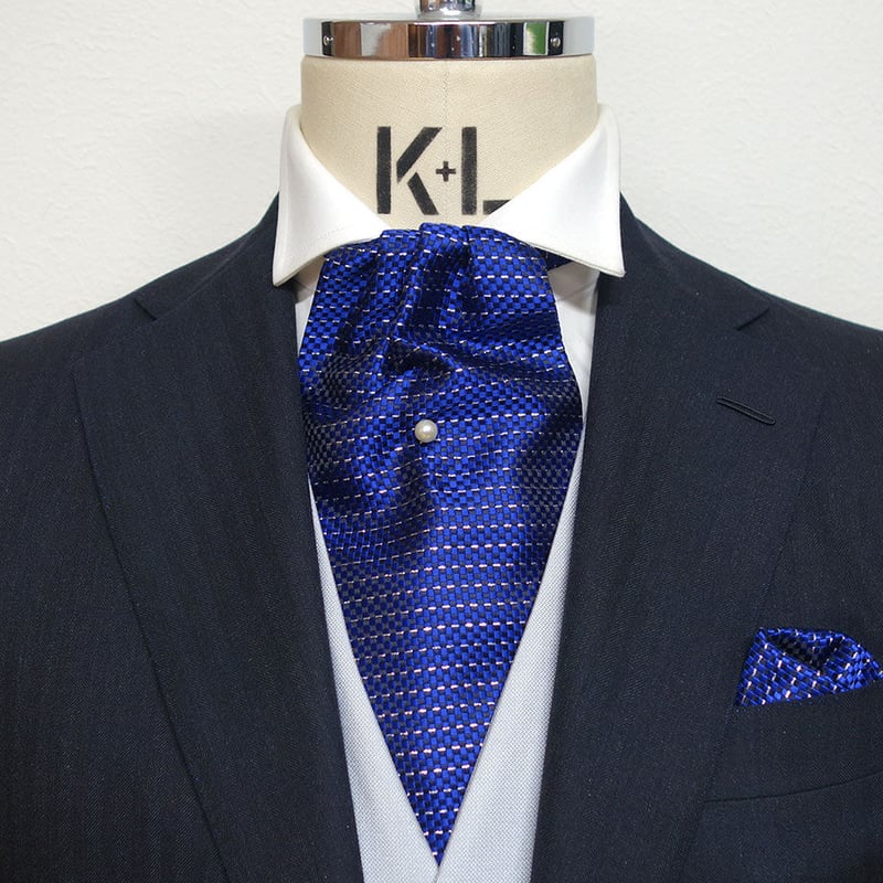 アスコットタイ＆チーフ セット ワンタッチ式 シルク RAS-103B