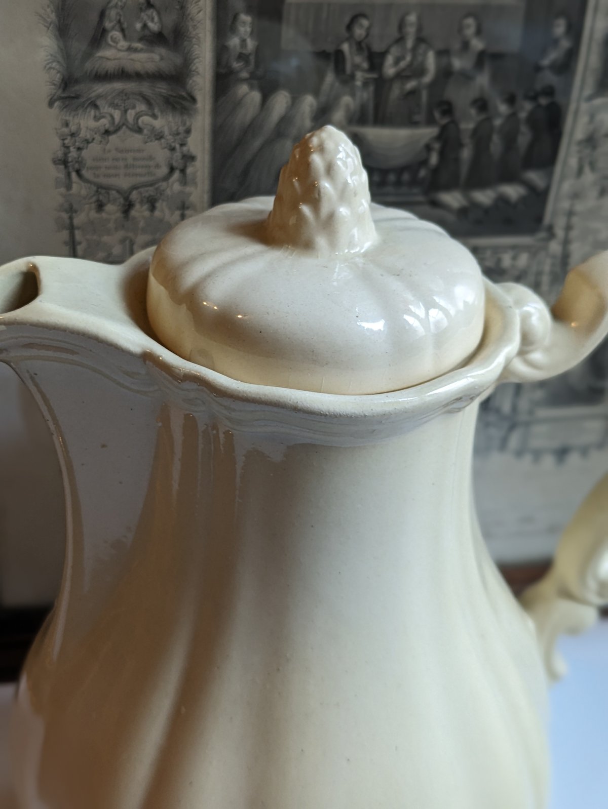 Sarreguemines サルグミンヌ 花リム コーヒーポット ティーポット 