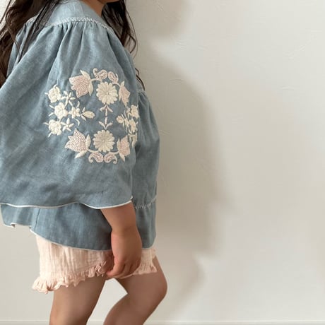 Marine tunic blouse -shadow blue-
