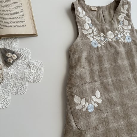 pinafore dress-milk tea-
