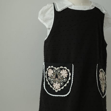 pinafore dress -noir-