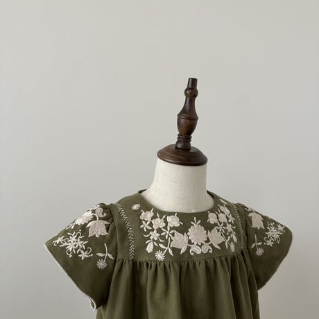 Poppy dress -Olive green-