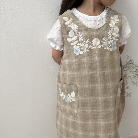 pinafore dress-milk tea-