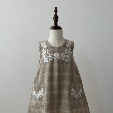 pinafore dress-milk tea-